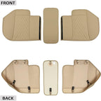 GIANT PANDA Premium PU Leather Rear Car Seat Cover Protector, Luxury Adjustable Anti-Slip Bottom Bench Seat Cover (50~55.5''),Fits 90% of Vehicles, Back Seat Cover, Beige