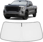 Proadsy 2026 Upgrade Windshield Sun Shade Custom Fit GMC Sierra 2019-2026 4-Layer Foldable Front Sunshade Protector Sun Visor Blocks UV Rays Keep Car Cooler Accessories
