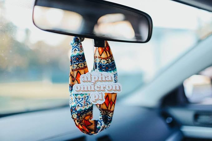 Sorority Shop Alpha Omicron Pi Retro Air Freshener - AOP Bubblegum Scented Air Freshener – Sorority Retro Design Air Freshener for Car or Dorm– Sorority Gift, Charm Paraphernalia
