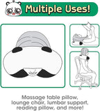 H HOMEWINS Travel Pillow for Kids,Cute Animal Neck Pillow for Boys Girls,Soft Neck Head Chin Support Pillow,Travel Accessories for Airplane, Car, Train,Recline (Big Eyes Panda)
