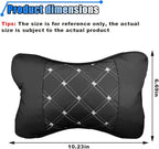 2PCS Car Neck Pillow, Breathable Car Head Neck Rest Cushion, Soft Pillow for Relieving Stiffness, Comfort Car Seat Neck Support Pillow (Black/White)
