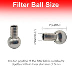 4pcs Colorful Cutalable Foam Cannon Straw with 2PCS Stainless Steel Weighted Filter Balls,Replacement Foam Blaster Dip Tube Parts,Pressure Wassher Foam Cannon Dip Tubes Hose Attachment.