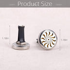 AUEAR, Car Diffuser Vent Clips Aromatherapy Essential Oil 30mm Stainless Steel Air Fresheners Lockets with 10 Felt Refill Pads for Women Men (Style F)