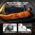 2026 New Blanket, Emergency Sleeping Bag for Survival, Blanket with Emergency Whistle Waterproof, Compact Lightweight, Emergency Mat for Survival Kit Car Camping Gear Hiking Go (Green)