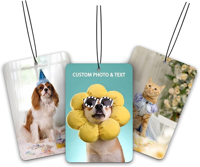 Bulk Custom Air Freshener with Picture for Car - Personalized Customized Photo Business Logo Text Air Freshener (1 pcs)