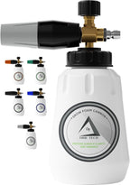 DBR Tech® Foam Cannon for Pressure Washer | Pro-Grade, 1.1mm Orifice, 1000-4000 PSI, Grey