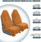 Car Seat Towel Cover, Universal Front Seat Protector for Cars, SUVs and Trucks, Sweat Towel Car Seat Cover for Gym, Yoga, Swimming, Pets and Family Travel, Golden Sunset, 2 Pack