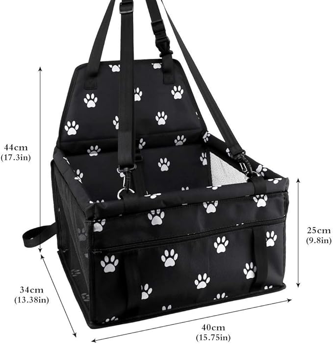 Myuilor Pet Dog Car Booster Seat Carrier,Portable Foldable Carrier with Seat Belt for Dog Cat up to 30lbs …