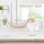 20 Pcs Car Air Freshener Diffuser, Empty Refillable Clear Square Glass Essential Oil Hanging Decor Aromatherapy Fragrance Pendant Vials With Wooden Caps & String