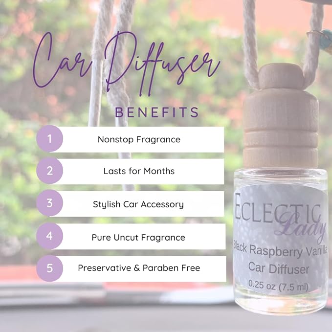 Nag Champa Scented Car Diffuser By Eclectic Lady, 7.5 ml, Air Freshener, Aromatherapy Diffuser, Premium Grade Fragrance Oil