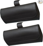 Accmor Glasses Holder for Car Sun Visor, 2 Pack Vehicle Sunglasses Holders Case with Hidden Magnetic Closure, Universal Fit Leather Auto Eyeglasses Organizer Box Eyeglass Hanger Clip Car Accessories