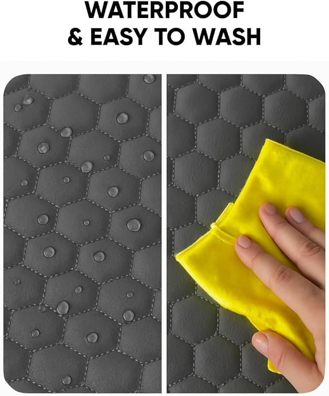 Owleys Premium Leather Car Seat Protector for Child Car Seat Cover from Dirt Scratches (Gray)