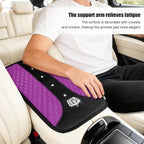 Bling Car Center Console Cover, Crown Crystal Rhinestones Vehicle Armrest Mat Protector, Anti Slip Sparkling Automotive Arm Rest Seat Box Cushion Pad Decor Accessories, Universal Fit (Purple)