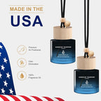 Car Air Freshners Hanging 4 Pack – Long Lasting Air Freshener for Car 90+ Days, Fragrance Oil Diffuser Gift Set, Four 0.27 FL OZ/8ML, Premium Car Fresheners Scent, Made in USA, Mothers Day Gift