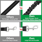 Plutus Pet Dog Seat Belt for Car Headrest, Reflective and Adjustable Restraint with Elastic Bungee for Safety, Vehicle Seatbelt Harness for Small Medium Large Dogs and Cats, Ranger Green