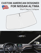 Proadsy Windshield Sun Shade for Nissan Altima 2019-2025 2026 4-Layer Foldable Front Sunshade Protector Sun Visor Blocks UV Rays Keep Car Cooler