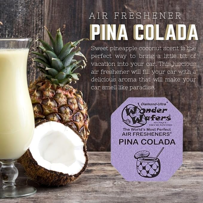 Wonder Wafers Air Fresheners, Pina Colada Scent, 50 Count Individually Wrapped