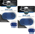 Pureflow Cabin Filter Air Freshener with Odor Eliminator – Fits on Most Car, Truck, and SUV Cabin Air Filters - New Car (2 Pack)