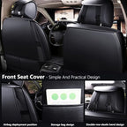 Car Seat Cover 2 Seats for Chevrolet Camaro 2000-2024, Durable Wear Resistant Waterproof Seat Covers, Breathable No Odor Premium Leather Vehicle Seat Covers.(Standard,Black)
