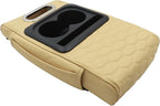 Priprilod Beige Car Center Console Armrest Pillow, Memory Foam with Cup Holder and Cell Phone Holder, Multifunctional Car Center Console Organizer, Universal Fit for Most Car Interior Accessories