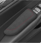 Italian Alcantara Style Fur Car Elbow Rest Pad - Universal Armrest & Knee Cushion - Thigh Support Comfort Pillow