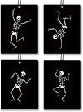 Funny Gothic Skeleton Car Air Freshener 4 Pcs, Humorous Dancing Goth Skull Hanging Scents Air Freshener for Women Men Gifts, Dark Gothic Scented Car Accessories Decor for Room Closet Drawer
