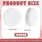 100Pcs Car Air Freshener Refill Felt Pad Aromatherapy Essential Oil Diffuser Necklace Refill Pads 5mm Aromatherapy Felt Pads Round Unscented Air Filter Scent Pad Replacement for Perfumes Car Diffuser