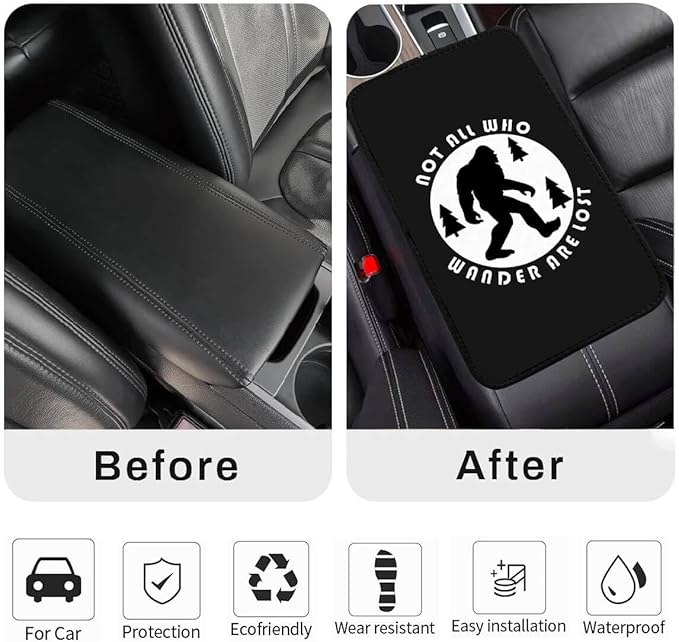 Dragonfly Vehicle Center Console Armrest Cover Pad,Dragonfly Car Accessories Soft Middle Console Cushion Pad,Auto Arm Rest Mat Decor Dragonflys Gifts for Women Men Dad for Most Vehicle SUV Truck