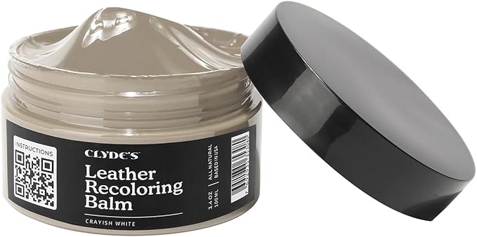 Clyde's™ Recoloring Balm | Non-Toxic Material Dye & Restorer for Furniture, Car Seats, & More | 23 Colors (Grayish White, 100ML)