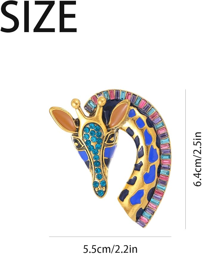 Giraffe Car Decor,Cute Tropical Animal Car Air Freshener Vent Clip,Bling Colorful DashBoard Vent Decorations for Women Teems,Refillable Aroma Diffuser