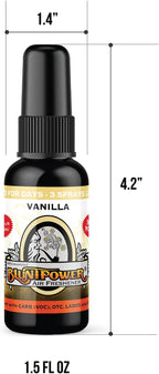 BluntPower (Vanilla, 3 Pack) Concentrated Air Freshener - Premium Oil Based Air Freshener Spray For Home and Car - Long-Lasting Bathroom Spray, Car Freshener, & Odor Eliminator Spray