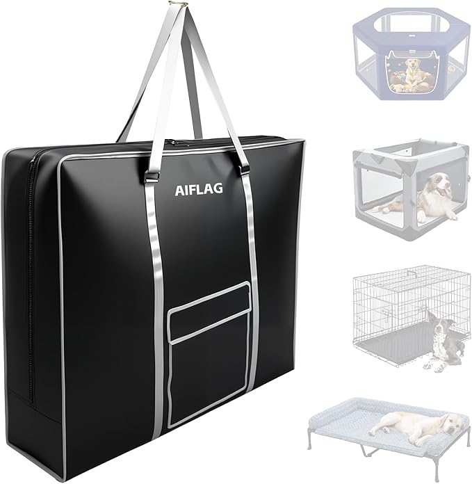 Carrying Case for Dog Crate & Playpen, All-in-One Storage Bag for Collapsible Pet Products, Portable Travel Carrier for Foldable Dog Bed, Cat Bed and Pet Supplies