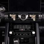 Bling Bee Crystal Car Air Fresheners - Rhinestone Diffuser Vent Clip Charms - Cute Car Decor for Women (Golden)
