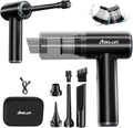 aokway Car Vacuum Portable Cordless 15000PA Powerful Suction, 7500mAh, 4-in-1, High Power Mini Vacuum Cleaner for Car, Home, PC, Keyboard, Desk Cleaning Small Handheld Rechargeable (Black)