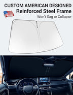 Proadsy Windshield Sun Shade for Jetta 2019-2026 Foldable Front Sunshade Protector Sun Visor Blocks UV Rays Keep Car Cooler Accessories
