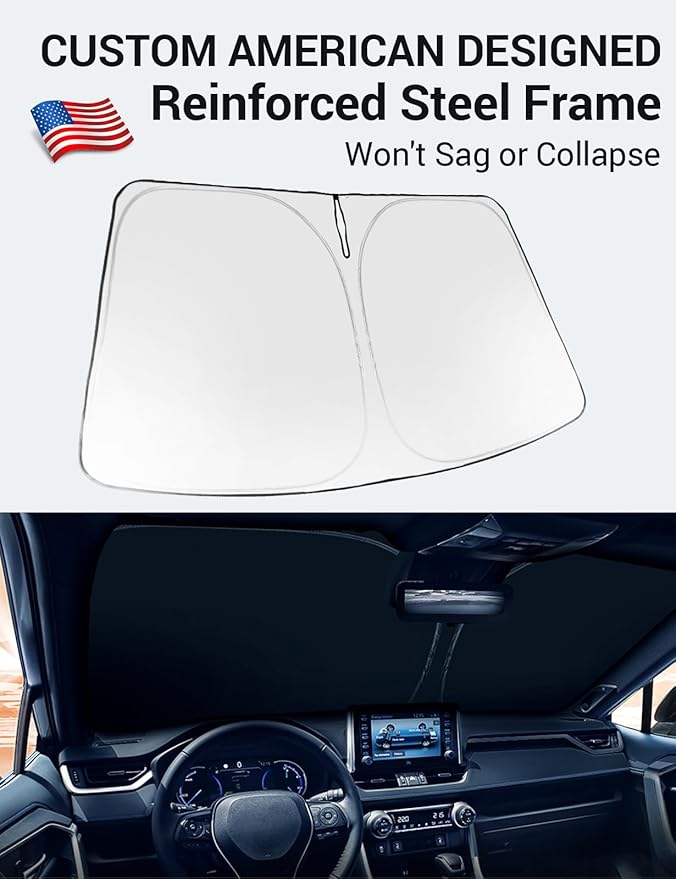 Proadsy Windshield Sun Shade for Crosstrek 2024-2026 Foldable Front Sunshade Protector Sun Visor Blocks UV Rays Keep Car Cooler Accessories