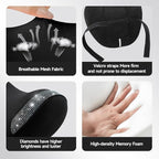 2 Pack Diamond Car Neck Pillow for Women, Memory Foam Neck Pillow for Chair for Lower Back Pain Relief, Car Headrest Pillow with Adjustable Strap, Comfort Softness Neck Support Pillow(Black)