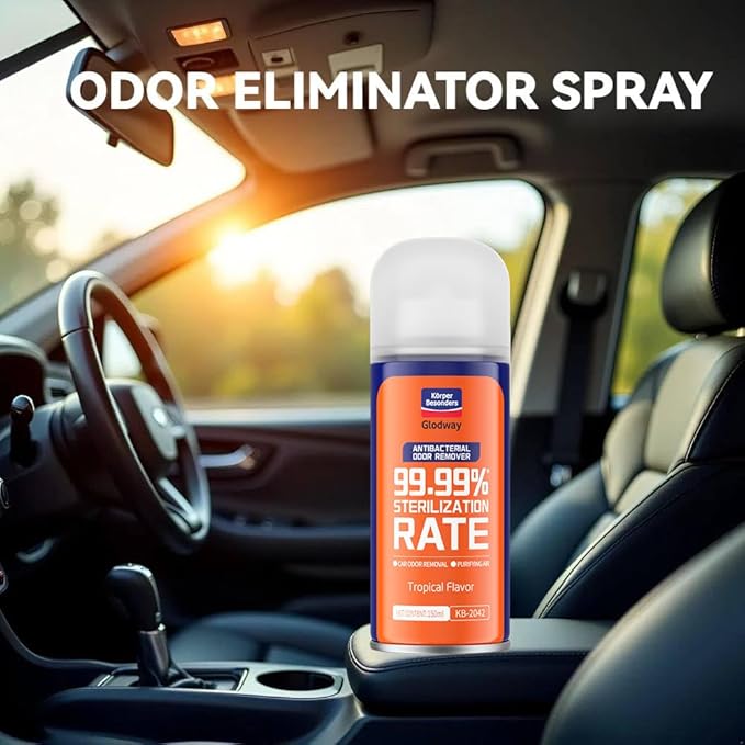 GLODWAY Car Air Freshener Spray, Tropical Flavor Scent, 6 OZ Odor Eliminator,4 Pack, for Cars, Trucks, RVs, Home
