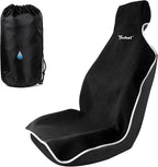 600g Ultra-Thick Waterproof Car Seat Cover Towel - Premium Heavy-Duty Terry Cloth Seat Protector for Gym, Beach, Athletes - Universal Fit, Sweat-Proof & Washable, Non-Slip Black 1pc