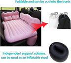 Car Air Mattress Compatible with Saturn Vue 2002 2003 2004 2005 2006 2007 2008 2009 2010, 12 V Pump, Sleeping Pad with Headrest & Side Guards for Road Trips & Car Camping Beige