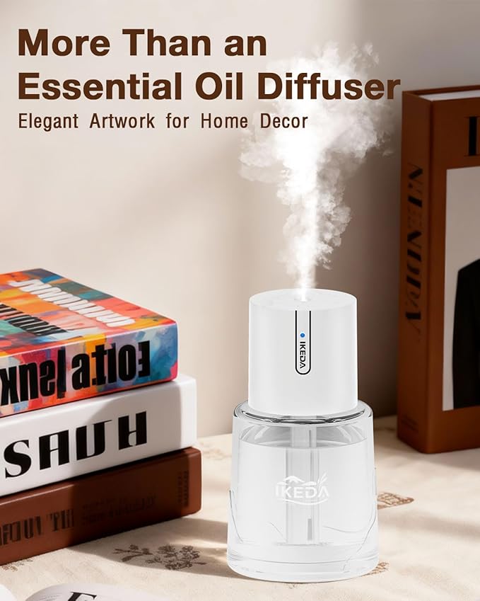 Smart Car Aroma Diffuser | 100ml Essential Oil Diffuser with Lavender Scent | 3-Mode Car Diffuser |Strong Scent Car Freshener | Car Air Fresheners for Men Women (White)
