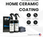 2 Pack - Home Ceramic Spray Coating Kit - 2x 10oz Spray Bottles - Kitchen & Bath - Stainless Steel - Adds Depth, Gloss, and Repels all Liquids!