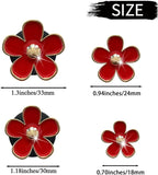 4Pcs Car Accessories Daisy Flowers Cars Air Freshener Vent Clips,4 Sizes Cute Car Flowers,Clips,Girly Women Flowers Cars Accessories,Refillable,Diffuser Air Fresheners Accessories (Red)