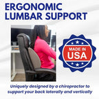 Back-Huggar® The Original Lumbar Cushion (Bucket Style) - Blue