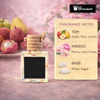 Lychee Blush (blossom) Car Freshener Set of 3 – Premium Velvet gift bag Diffusers – Long Lasting Exotic Fruity Floral Scent for Cars, Closets & Small Spaces