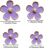 Daisy Air Vent Clips, 4 Pcs Cute Flower Car Air Conditioning Outlet Clip Car Air Freshener Clip Charm Car Inter Decor Accessories for Women (Purple)