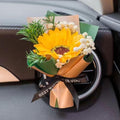 Fresh Flowers Mini Dried Flowers Bouquet for Car Air Vent Clips, Car Air Outlet Perfume Decoration, Air Fresheners Interior Accessories,Automotive Air Fresheners (yellow, Random fragrance)