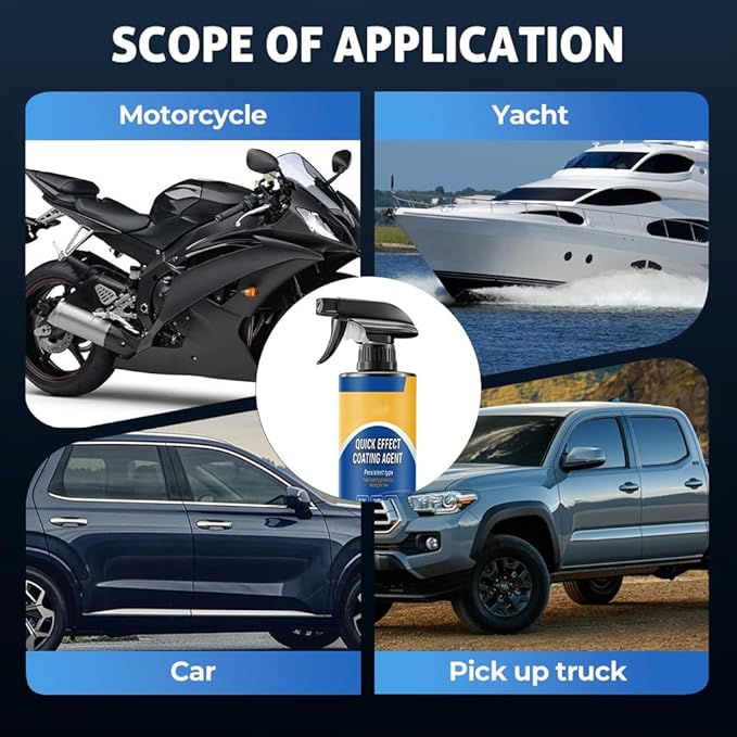 Advanced Car Quick-acting Coating Agent Spray, Upgrade Car Coating Spray, Quick Effect Coating Agent, Quickly Coat Car Wax, Polish Sprays Waterless Wash Wax, Oil Film Emulsion Glass Cleaner (3Pcs)
