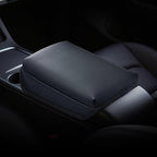 KMMOTORS Model Y, Model 3 Center Console Cover Basic Black, Armrest Cushion, Console Protector, Vegan Leather, Model 3(2020-2024) Accessories, Accessories for Model Y
