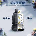 GENANY Summer Twisted Car Seat Covers Set of 2, Breathable Front Seat Covers for Truck Sedan SUV, Funny Car Accessories, Drinking Gift for Women Men